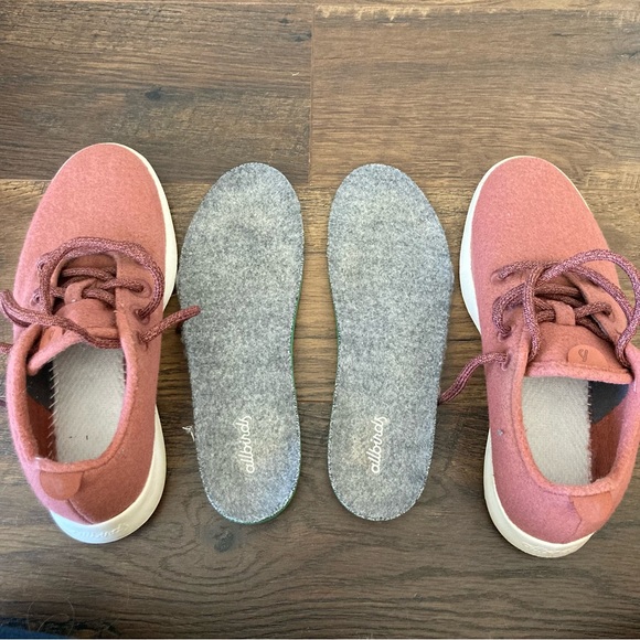 Allbirds Mauve Wool Runners Lace up Sneakers Sz 7 Women’s - Picture 4 of 9
